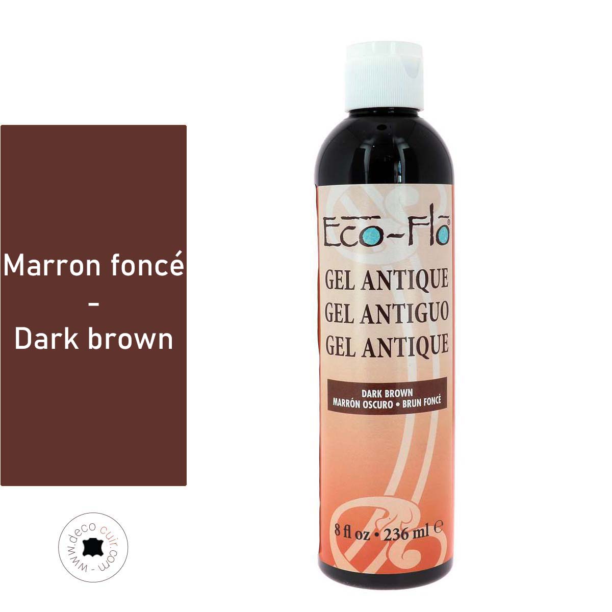 Eco-Flo Antique Gel Leather Dye - BLACK | Deco Cuir